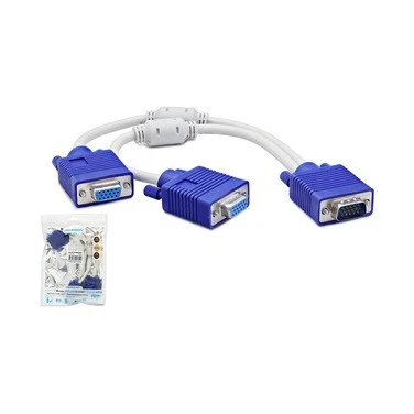HADRON HDX7753 VGA (M) TO 2VGA (2F) Y KABLO BEYAZ 30CM