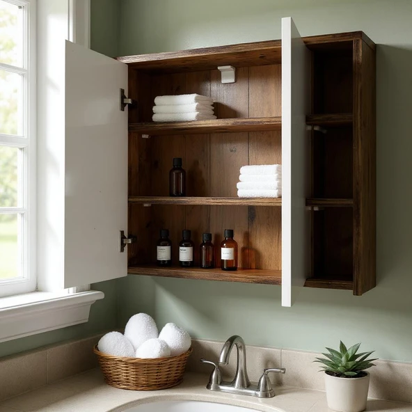 İKİ KAPAKLI BANYO DOLABI - 4