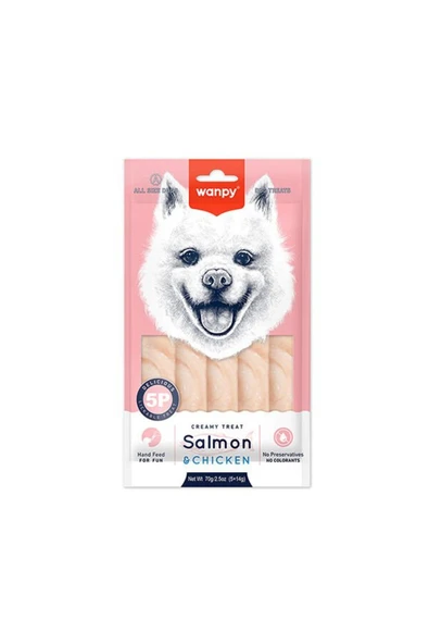 Krema Somonlu Ve Tavuklu Sıvı Köpek Ödülü 5x14 gr