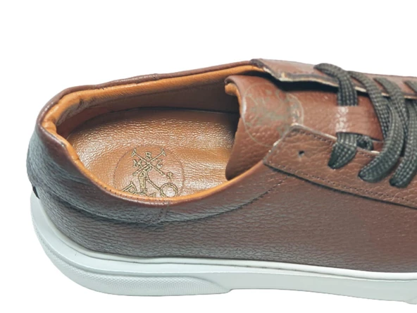 Cem Pekşen Makras Tommy İçi Dışı Deri Taba Sneakers - Resim 3