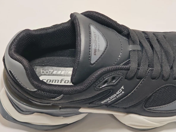 Proshot Bestof Memory Foam Siyah Erkek Sneaker - Resim 3