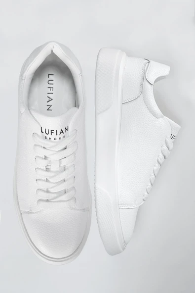 Lufian Tommy Beyaz Erkek Deri Sneaker - Resim 5