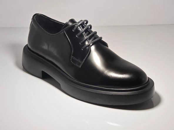 Tetri 030 Gerçek Deri El Yapımı Siyah Açma Casual Ayakkabı ürün görseli