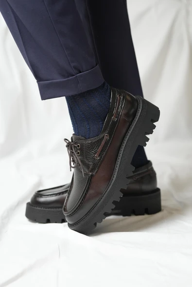 Tetri K512 Ortega Model Hakiki Deri El Yapımı Erkek Kahverengi Casual Ayakkabı - 3