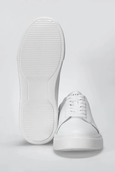 Lufian Tommy Beyaz Erkek Deri Sneaker - Resim 6
