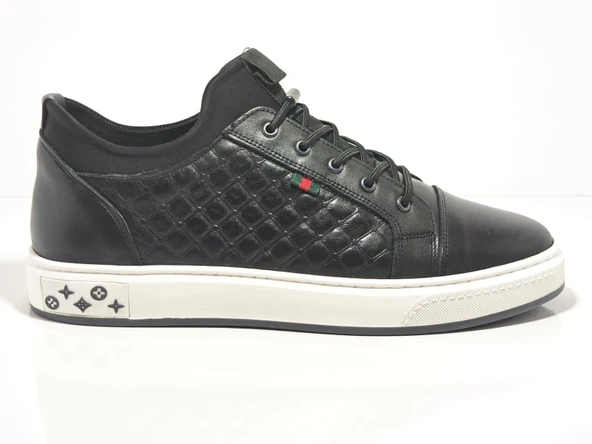 Voyager 6424-1 Siyah Erkek Günlük Deri Casual Ayakkabı - Resim 2