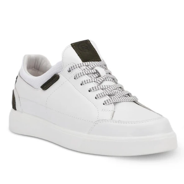 Forelli ZET 39504-G Comfort Beyaz-Haki Erkek Ayakkabı - 1
