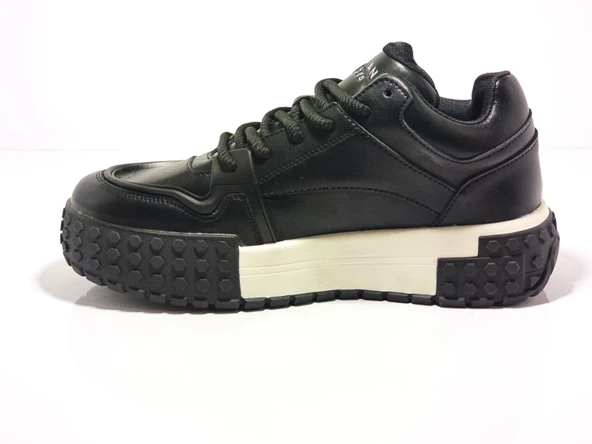 Lufıan BURTON 112230206 Siyah Erkek Deri Günlük Sneakers - Resim 3