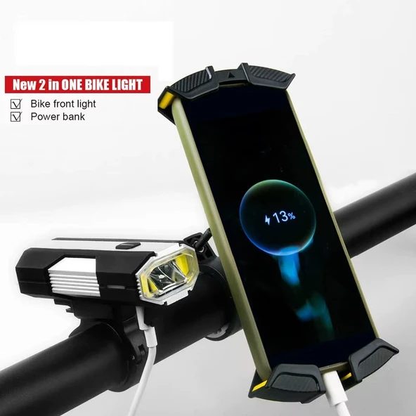 Schulzz 700 Lümen 3xT6 Led USB ile Şarj Edilebilir Bisiklet Farı - 3