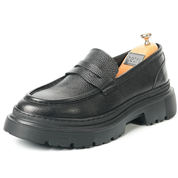 Tetri K416 Ramonelli Model Gerçek Deri El Yapımı Erkek Siyah Casual Ayakkabı ürün görseli