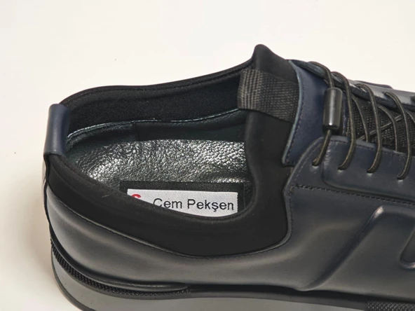 Cem Pekşen Blackheart 1840 Lacivert Deri Erkek Casual Ayakkabı - Resim 3