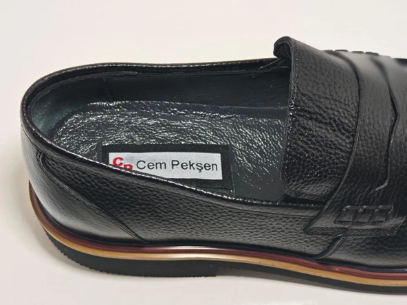 Cem Pekşen Blackheart 201 Siyah Deri Erkek Günlük Casual Ayakkabı - 4