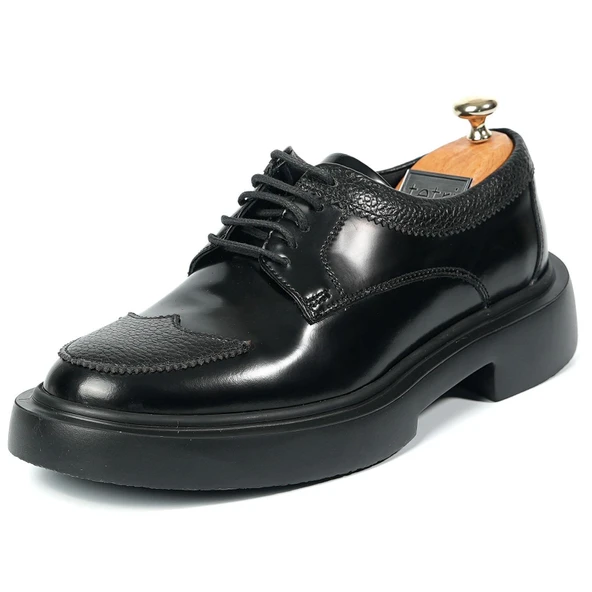 Tetri 484 Romeo Hakiki Deri El Yapımı Erkek Siyah Casual Ayakkabı ürün görseli 1