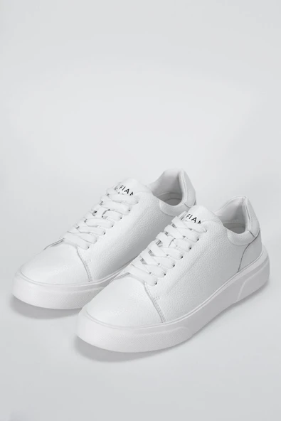 Lufian Tommy Beyaz Erkek Deri Sneaker - Resim 3