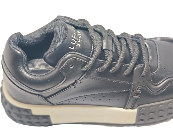 Lufıan BURTON 112230206 Siyah Erkek Deri Günlük Sneakers - Resim 4