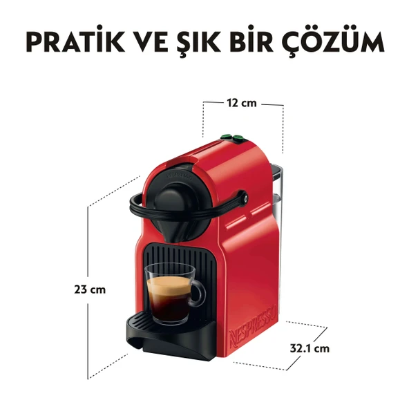 Nespresso C40 RED INISSİA Kapsüllü Kahve Makinesi - 3