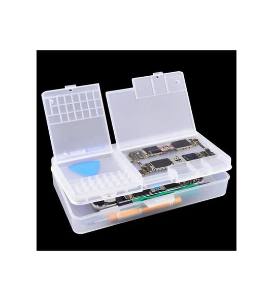 Şeffaf Plastik Saklama Kabı Vida Tutucu  Organizatör