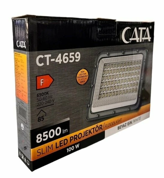 CATA 100W BEYAZ SLİM LED PROJEKTÖR