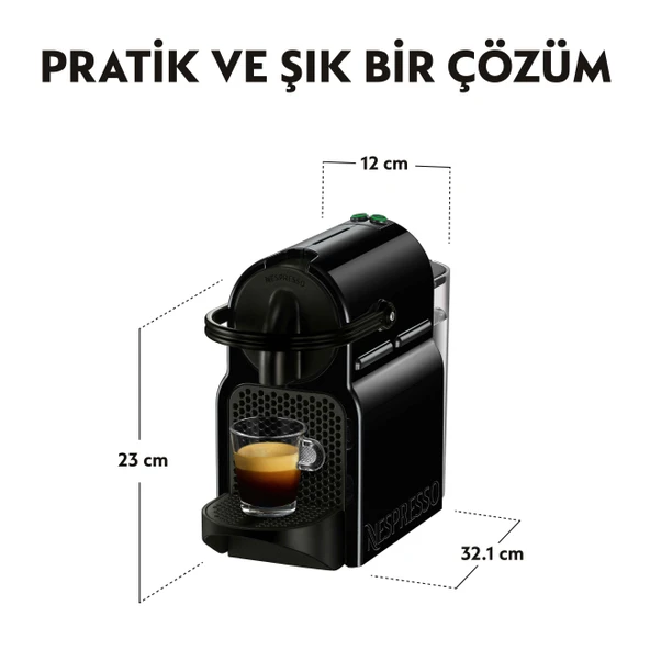 Nespresso D40 BLACK İNİSSİA Kapsüllü Kahve Makinesi - 3