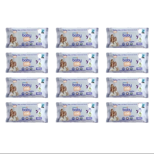 Sensitive Islak Mendil 12x90 Adet