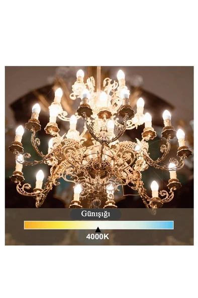 Panasonic 4,9W (40W) Led Mum Ampul Günışığı - 4000K E14 6 Adet - Resim 3