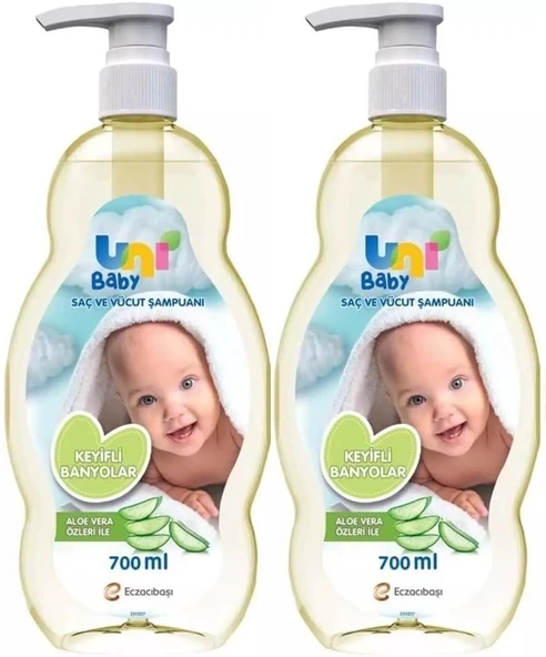Uni Baby Bebek Şampuanı 700ML Keyifli Banyolar (Pompalı) (2 Li Set) - 1