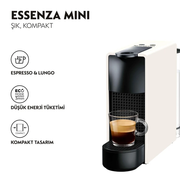 Nespresso C30 WHITE Essenza Mini Kapsüllü Kahve Makinesi - 2