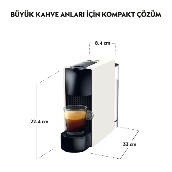 Nespresso C30 WHITE Essenza Mini Kapsüllü Kahve Makinesi - 3