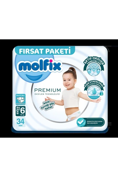 Molfix Premium Fırsat Paketi 34'lü Extra Large 15 Kg+ - 1