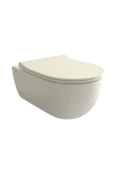 V-tondo Rimless Asma Klozet Kanalsız Kapak Hariç Parlak Bisküvi 1416-014-0128 - 2