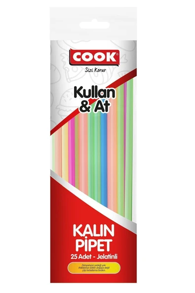 COOK Kalın Pipet Jelatinli - 25 Adet