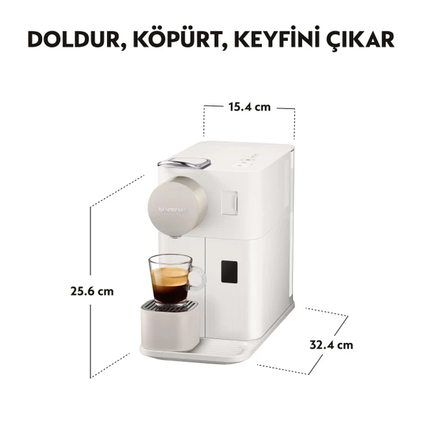 Nespresso F121 WHİTE Lattissima One Kapsüllü Espresso ve Kahve Makinesi - 3