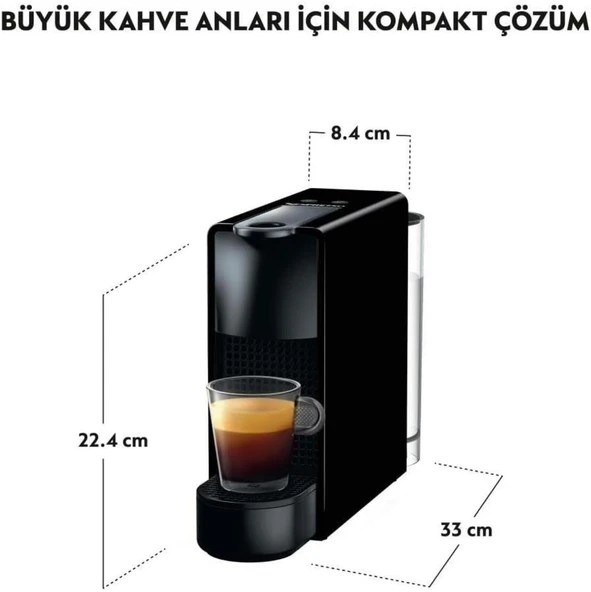 Nespresso C30 BLACK Eessenza Mini Kahve Makinesi - 3