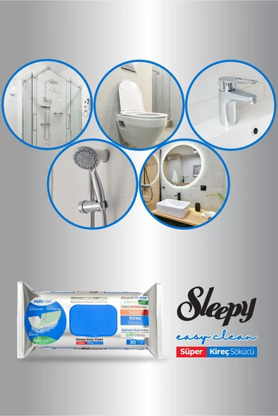 Sleepy Easy Clean Süper Kireç Sökücü Yüzey Temizlik Havlusu&mendili 30 Yaprak - 5
