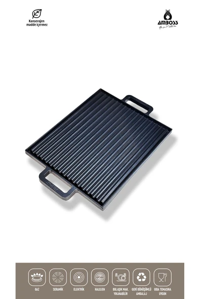 Amboss Neo Döküm Izgara Tavası 26X32 cm - 2