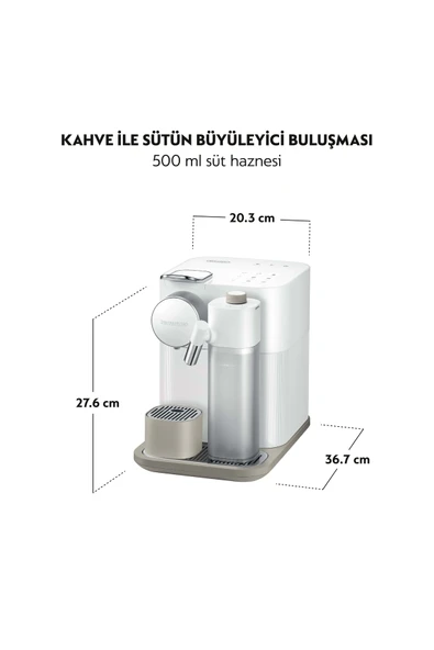 Nespresso F541 White Grand Lattissima Kahve Makinesi, Beyaz - 3
