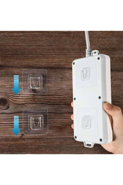 Mucit Home 2'li Set Geçmeli Klips Eşya Sabitleme Askısı Tablo Ayna Resim Sabitleme Aparatı - 3