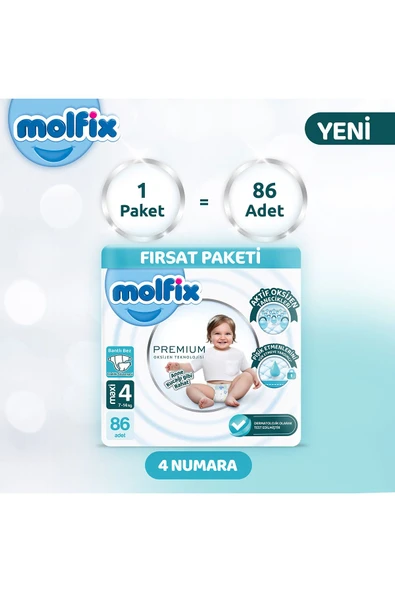 Molfix Premium Ultra Fırsat Paketi 4 Beden 86 Adet - Resim 2