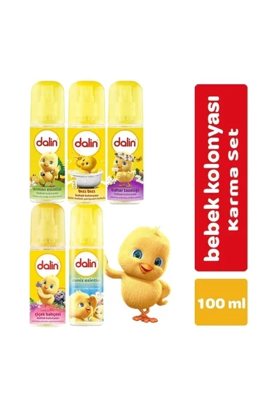 Dalin Bebek Kolonyası 100 Ml (bıcı Bıcı- Orman- Bahar- Çicek- Deniz) Karma 5 Li Set - 1