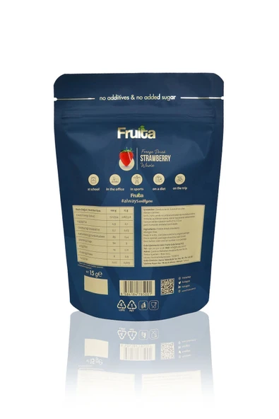Fruita Bütün Çilek - Dondurularak Kurutulmuş Meyve 15 gr 3lü Paket Sağlıklı Atıştırmalık Freeze Dried - 4