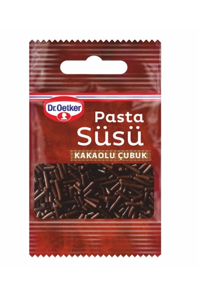 Dr. Oetker Dekor Pasta Süsü Kakaolu Çubuk 10 gr ürün görseli