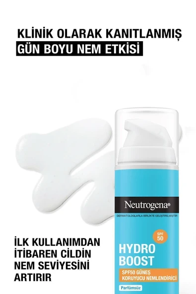 Neutrogena Hydro Boost SPF50 Güneş Koruyucu Nemlendirici - 8