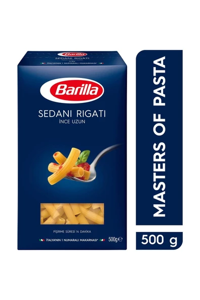 Barilla İnce Uzun/ Sedani Rigati Sade Makarna 500 gr ürün görseli