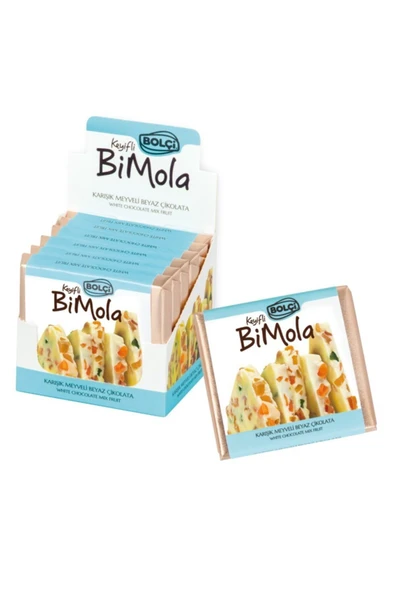 Bolçi Bi Mola Beyaz Karışık Meyve Tablet Çikolata 70 gr X 6 adet