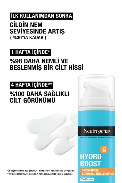 Neutrogena Hydro Boost SPF50 Güneş Koruyucu Nemlendirici - 6