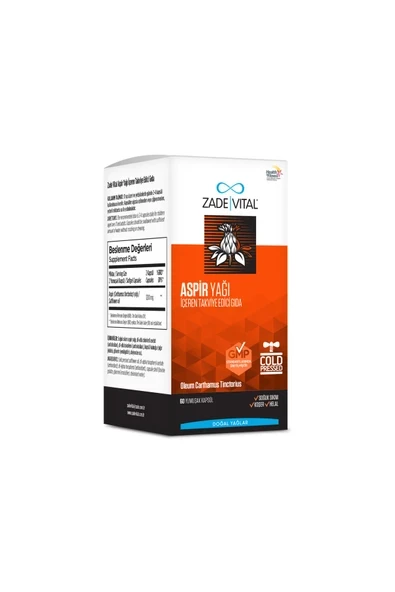 Zade Vital Aspir Yağı 60 Yumuşak Kapsül ürün görseli 1