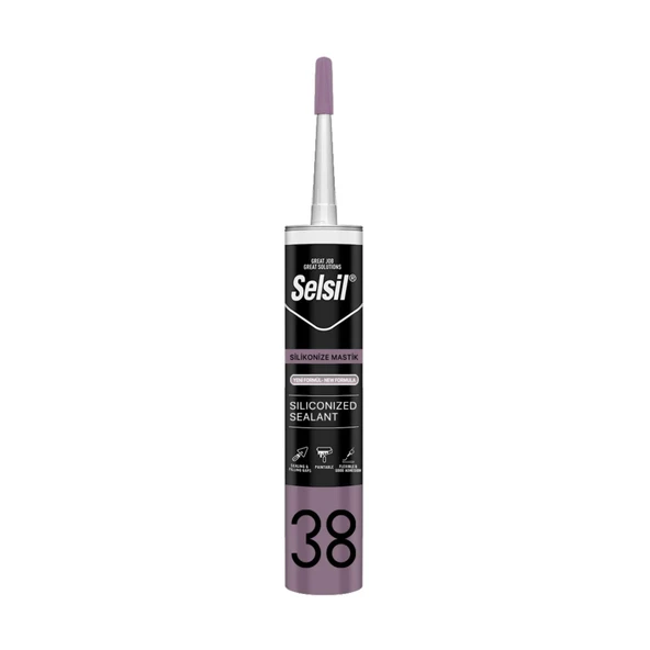 SELSIL SILIKONIZE AKRILIK MASTIK GRI 500GR