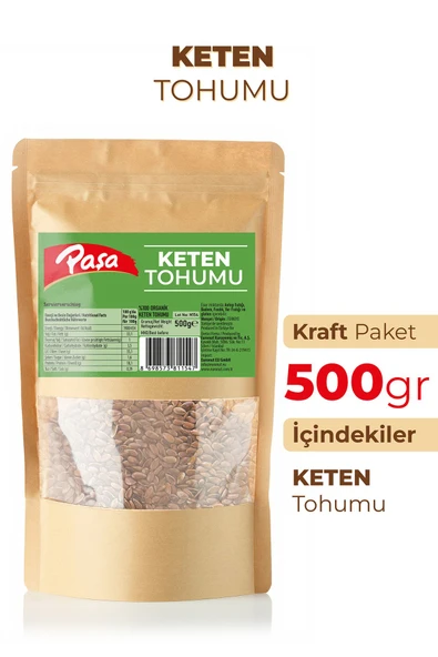 Paşa Kuruyemiş Keten Tohumu 500 gr – Yüksek Lifli ve Omega-3 Kaynağı