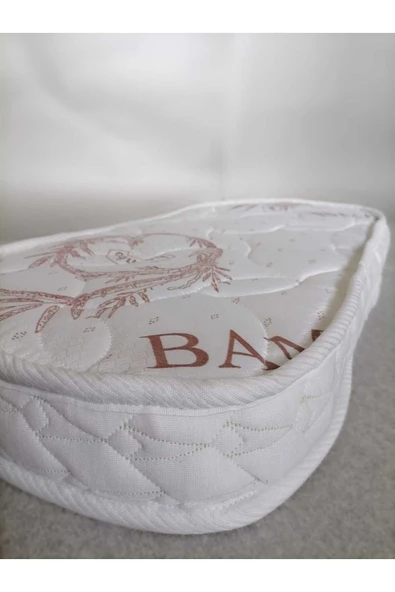 BRZ Yatak Anne Yanı Oval Beşik Yatağı 60x100x15