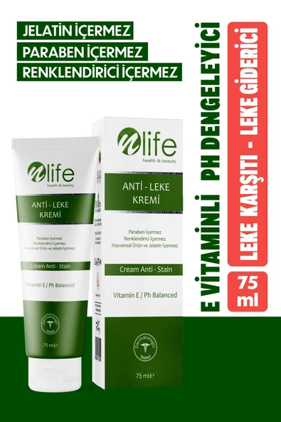 NLİFE ANTİ LEKE KREMİ KOYU LEKE KARŞITI BAKIM TÜM CİLTLER 75 ML